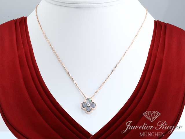 Bild 1 der Galerie: Van Cleef & Arpels Collier Vintage Alhambra Rosegold 750 Holiday Edition 2014