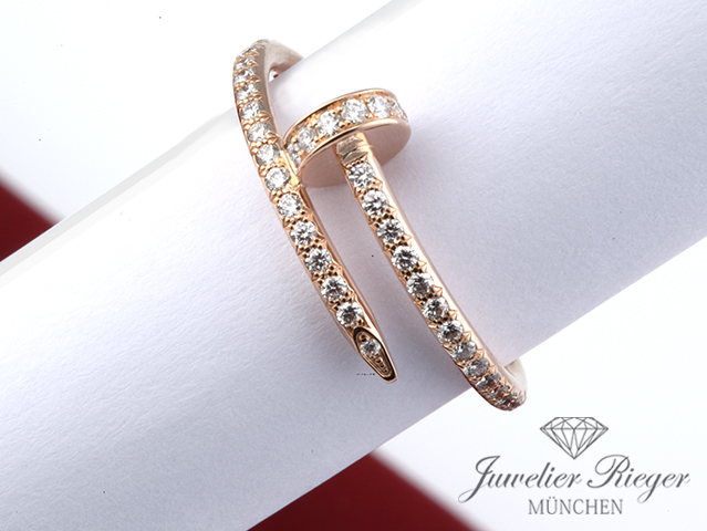 Bild 2 der Galerie: Cartier Ring Juste un Clou kleines Modell Gr. 56 2021 Rosegold 750 Diamanten