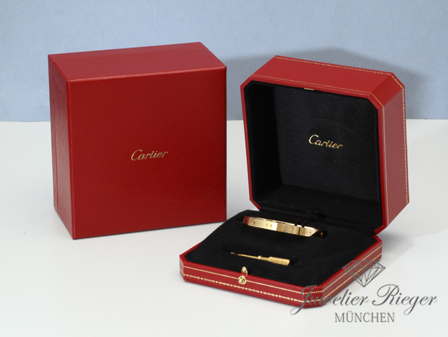 Bild 5 der Galerie: Cartier Armreif Love Gelbgold 750 Größe 16 Alter 2020 Gold Damen Armband