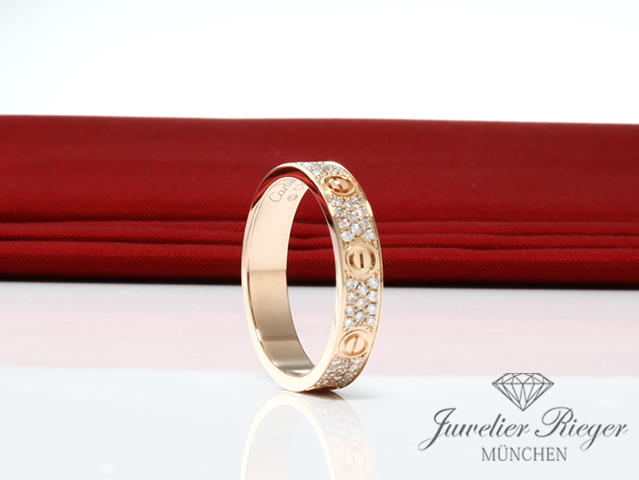 Bild 1 der Galerie: Cartier Ring Love Kleines Modell Rosegold 750 Gr 51 2020 Diamanten ca. 0,31 ct