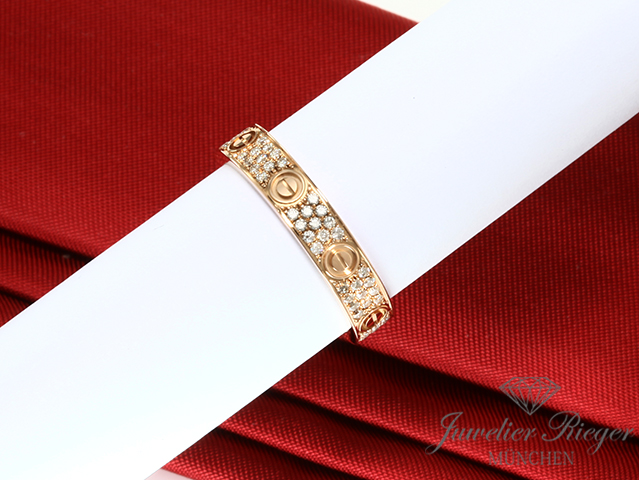 Bild 3 der Galerie: Cartier Ring Love Kleines Modell Rosegold 750 Gr 51 2020 Diamanten ca. 0,31 ct