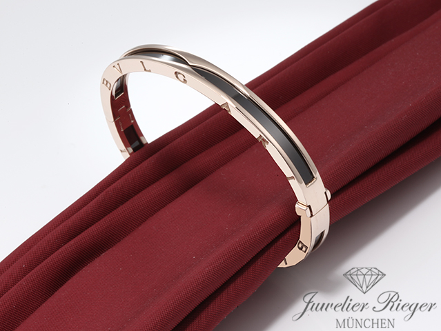 Image 1 of gallery: Bulgari Armreif B-Zero 1 Gr S Rosegold 750 schwarze Keramik 2026 351415 Bvlgari