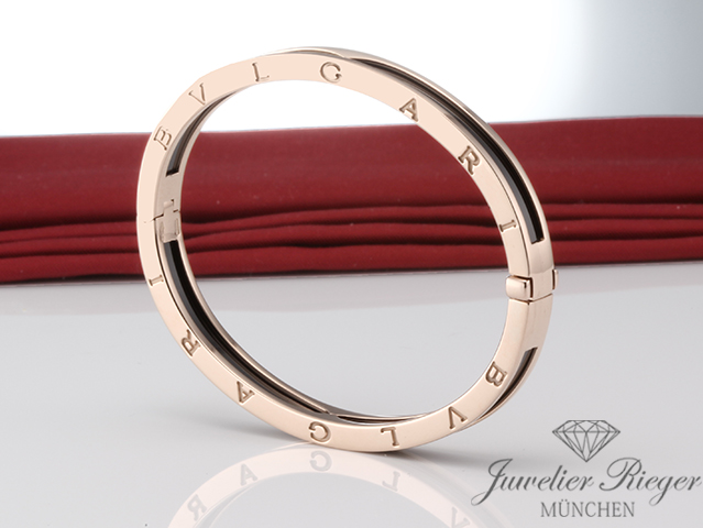 Image 2 of gallery: Bulgari Armreif B-Zero 1 Gr S Rosegold 750 schwarze Keramik 2026 351415 Bvlgari