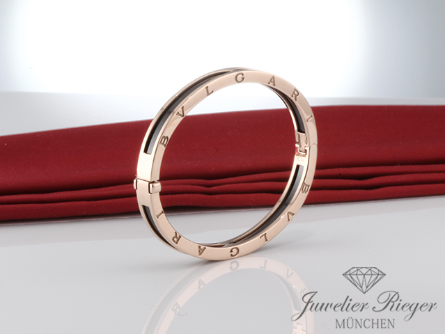 Image 3 of gallery: Bulgari Armreif B-Zero 1 Gr S Rosegold 750 schwarze Keramik 2026 351415 Bvlgari