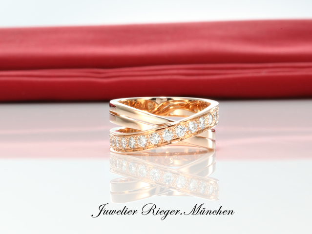 Bild 4 der Galerie: Cartier Ring Etincelle Rosegold 750 Gr 53 2023 Diamanten ca. 0,48 ct