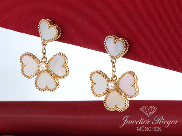 Image 3 of gallery: Van Cleef & Arpels Ohrringe Sweet Hearts Gelbgold 750 Perlmutt VCARN5PQ00
