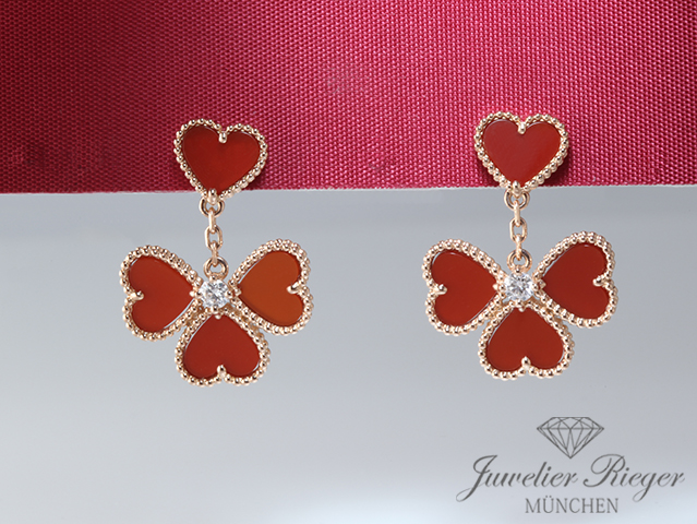 Bild 1 der Galerie: Van Cleef & Arpels Ohrringe Sweet Hearts Rosegld 750 Karneol VCARN5PP00