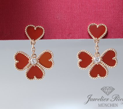 . Van Cleef & Arpels Ohrringe Sweet Hearts Rosegld 750 Karneol VCARN5PP00