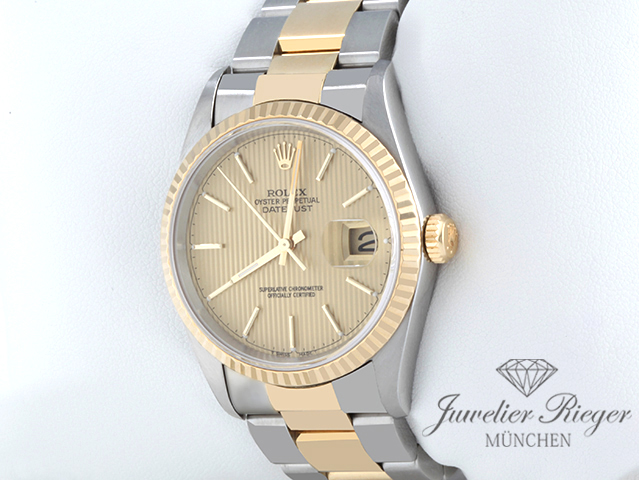 Image 2 of gallery: Rolex Datejust 36 mm 16233 1998 Stahl Gelbgold 750 Automatik Rolex-Service 2025