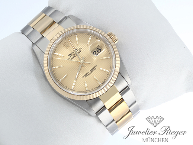 Image 3 of gallery: Rolex Datejust 36 mm 16233 1998 Stahl Gelbgold 750 Automatik Rolex-Service 2025