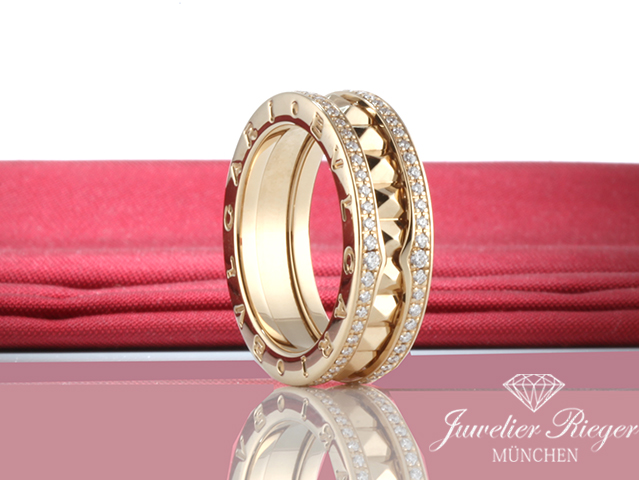 Bild 1 der Galerie: Bulgari Ring B-Zero 1 Rock 1-Band Gr 57 Gelbgold 750 Diamanten Brillanten Gold