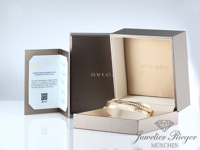 Bild 6 der Galerie: Bulgari Armreif B-Zero 1 Rock Gr L Gelbgold 750 Diamanten 2023 357883 Gold