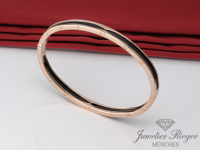 Bild 4 der Galerie: Bulgari Armreif B-Zero 1 Gr L Rosegold 750 schwarze Keramik 351419 Bvlgari Gold