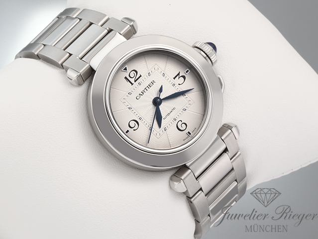 Bild 3 der Galerie: Cartier Pasha 35 mm WSPA0013 2020 Edelstahl Automatik Stahl Medium Damen Herren