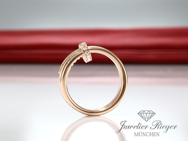 Bild 2 der Galerie: Cartier Ring Juste un Clou Doppelt Rosegold 750 Diamanten Gr 54 B4210852