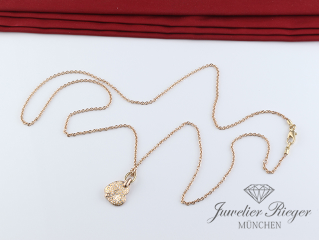 Bild 4 der Galerie: Pomellato Collier Sabbia Rosegold & Gelbgold 750 Herz braune Diamanten Gold