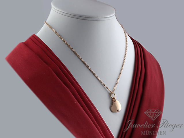 Bild 5 der Galerie: Pomellato Collier Sabbia Rosegold & Gelbgold 750 Herz braune Diamanten Gold