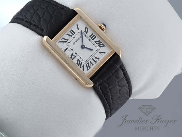 Bild 3 der Galerie: Cartier Lady Tank Solo Edelstahl Gelbgold 750 2018 W1018755 Stahl Gold Damen