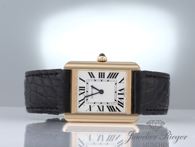 Bild 4 der Galerie: Cartier Lady Tank Solo Edelstahl Gelbgold 750 2018 W1018755 Stahl Gold Damen
