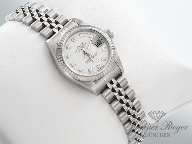 Bild 3 der Galerie: Rolex Lady Datejust Stahl Weissgold 750 Diamanten 2000 Automatik Gold Damen