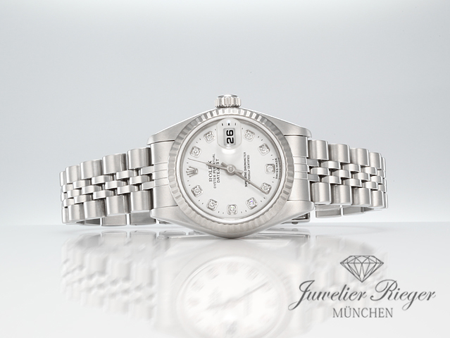 Bild 4 der Galerie: Rolex Lady Datejust Stahl Weissgold 750 Diamanten 2000 Automatik Gold Damen