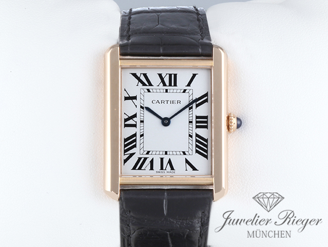 Bild 1 der Galerie: Cartier Tank Solo Großes Modell Edelstahl Rosegold 750 2015 W5200025 Stahl Gold