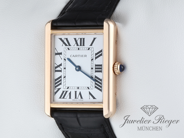 Bild 2 der Galerie: Cartier Tank Solo Großes Modell Edelstahl Rosegold 750 2015 W5200025 Stahl Gold