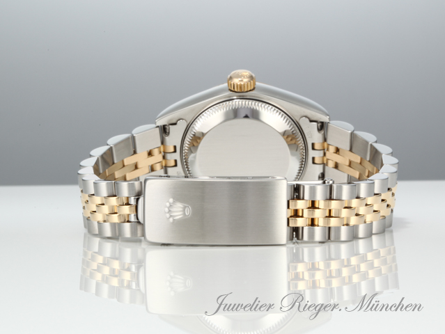 Bild 6 der Galerie: Rolex Lady Datejust Edelstahl Gelbgold 750 Diamanten 1998 Automatik Gold