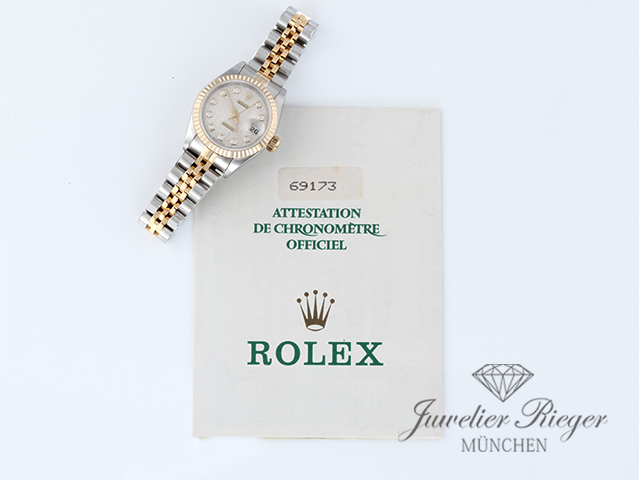 Bild 7 der Galerie: Rolex Lady Datejust Edelstahl Gelbgold 750 Diamanten Automatik Gold Stahl