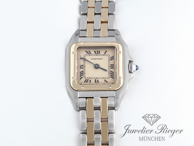 Bild 1 der Galerie: Cartier Lady Panthere SM Edelstahl Gelbgold 750 Damenuhr Damen Stahl Gold