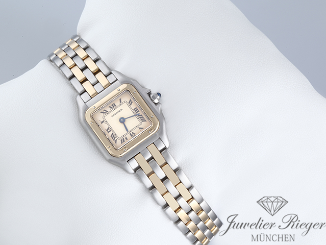 Bild 3 der Galerie: Cartier Lady Panthere SM Edelstahl Gelbgold 750 Damenuhr Damen Stahl Gold