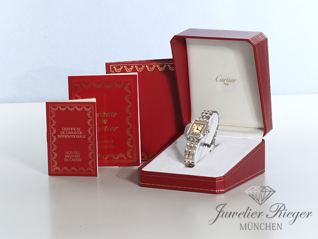 Bild 7 der Galerie: Cartier Lady Panthere SM Edelstahl Gelbgold 750 Damenuhr Damen Stahl Gold