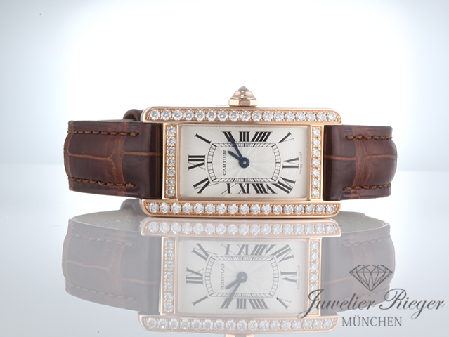 Bild 4 der Galerie: Cartier Lady Tank Americaine Rosegold 750 Diamanten WJTA0028 2023 Damen Gold