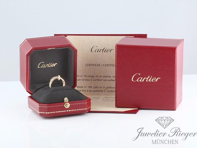 Bild 5 der Galerie: Cartier Ring Juste un Clou Doppelt Gelbgold 750 Diamanten Gr 50 B4211952 Gold