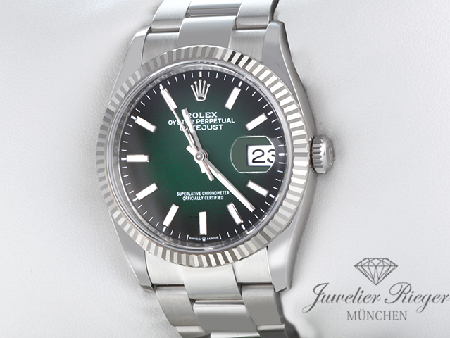 Bild 3 der Galerie: Ungetragen Rolex Datejust 36 126234 2026 Stahl Weissgold 750 Automatik Gold