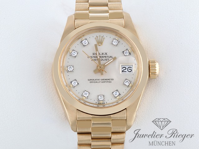 Bild 1 der Galerie: Rolex Lady Datejust Gelbgold 750 Diamanten Automatik Gold Damen Damenuhr