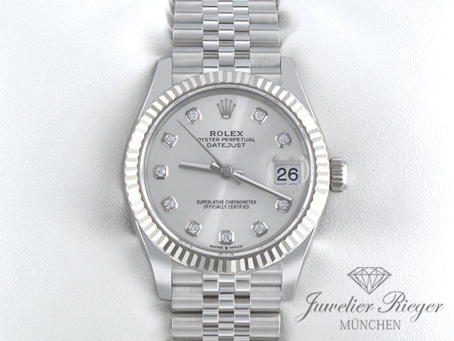 Bild 1 der Galerie: Rolex Medium Datejust 31 278274 2021 Stahl Weissgold 750 Diamanten Automatik