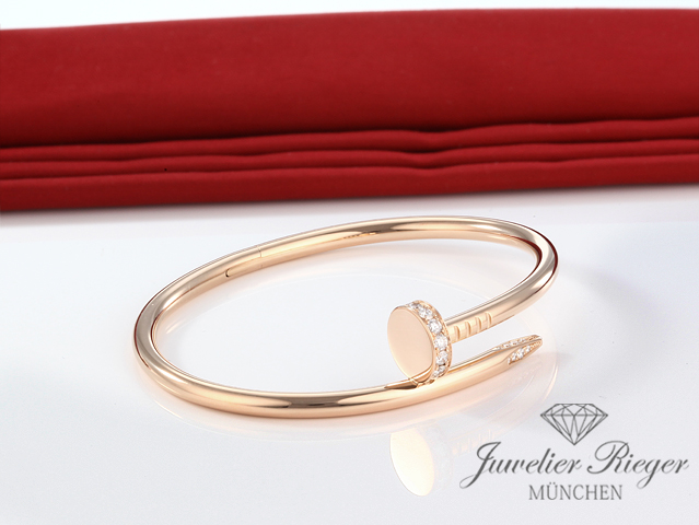 Bild 1 der Galerie: Cartier Armreif Juste un Clou Rosegold 750 Diamanten Gr 16 2014 Gold
