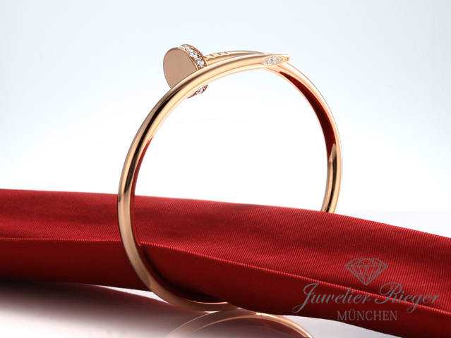 Bild 2 der Galerie: Cartier Armreif Juste un Clou Rosegold 750 Diamanten Gr 16 2014 Gold