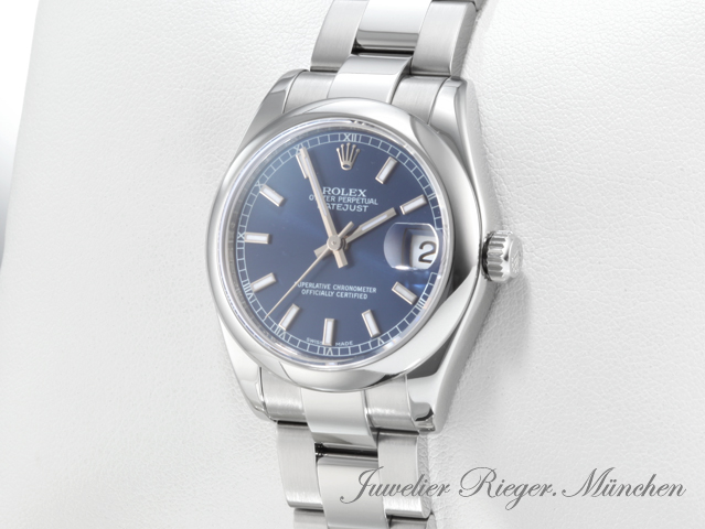 Bild 2 der Galerie: Rolex Medium Datejust 31 mm 178240 Edelstahl Automatik Damenuhr Stahl