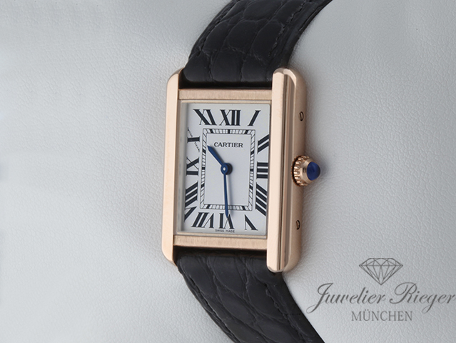 Bild 3 der Galerie: Cartier Lady Tank Solo Edelstahl Rosegold 750 2021 W5200024 Stahl Gold Damen