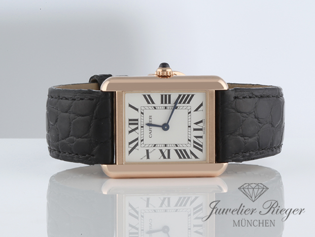 Bild 4 der Galerie: Cartier Lady Tank Solo Edelstahl Rosegold 750 2021 W5200024 Stahl Gold Damen