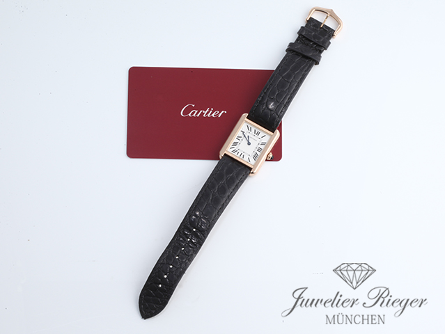 Bild 7 der Galerie: Cartier Lady Tank Solo Edelstahl Rosegold 750 2021 W5200024 Stahl Gold Damen