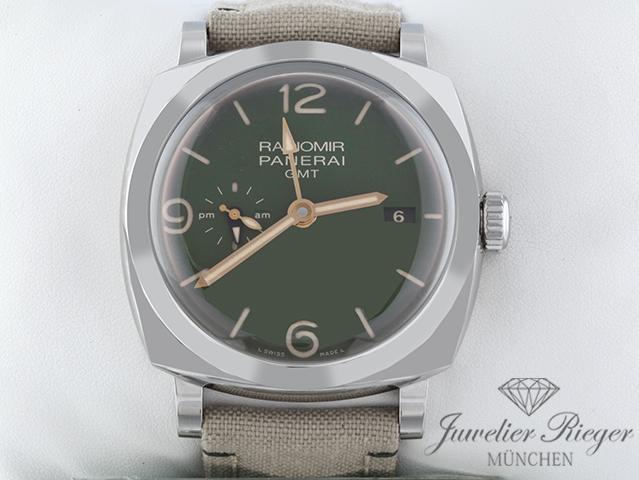 Bild 1 der Galerie: Panerai Radiomir 1940 GMT 45 mm PAM00998 2019 Green Edelstahl Automatik Stahl