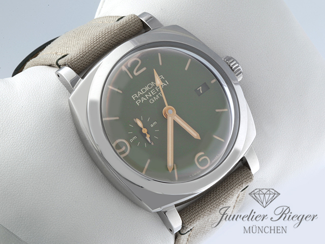 Bild 2 der Galerie: Panerai Radiomir 1940 GMT 45 mm PAM00998 2019 Green Edelstahl Automatik Stahl
