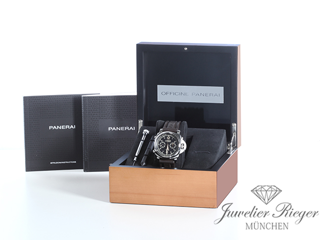 Bild 7 der Galerie: Panerai Luminor 1950 PCYC Flyback PAM00653 2018 Chronograph Edelstahl Leder Stahl