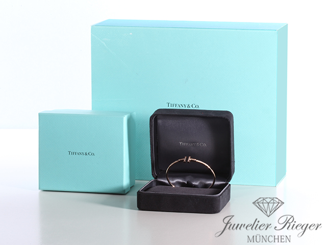 Bild 6 der Galerie: Tiffany & Co. T Wire Armreif Rosegold 750 Gr Medium Diamanten 0,48 ct Brillanten