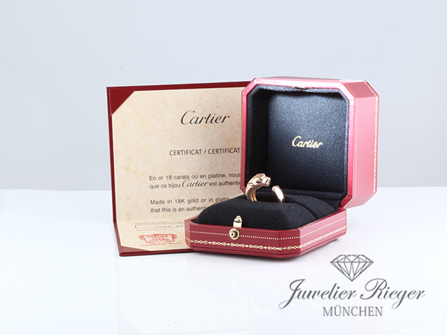 Bild 4 der Galerie: Cartier Ring Panthere Rosegold 750 Größe 56 2018 B4215956 Onyx Tsavorit Gold