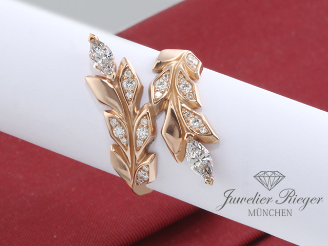 Bild 1 der Galerie: Tiffany & Co.  Ring Victoria Vine Roségold 750 Diamanten 0,41 ct. Gr. 52 Gold