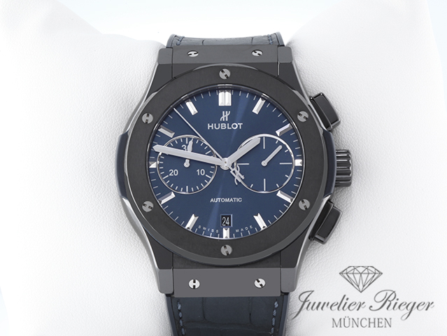 Bild 1 der Galerie: Hublot Classic Fusion Blue 45 mm 2021 Chronograph 521.CM.7170.LR Keramik Automatik